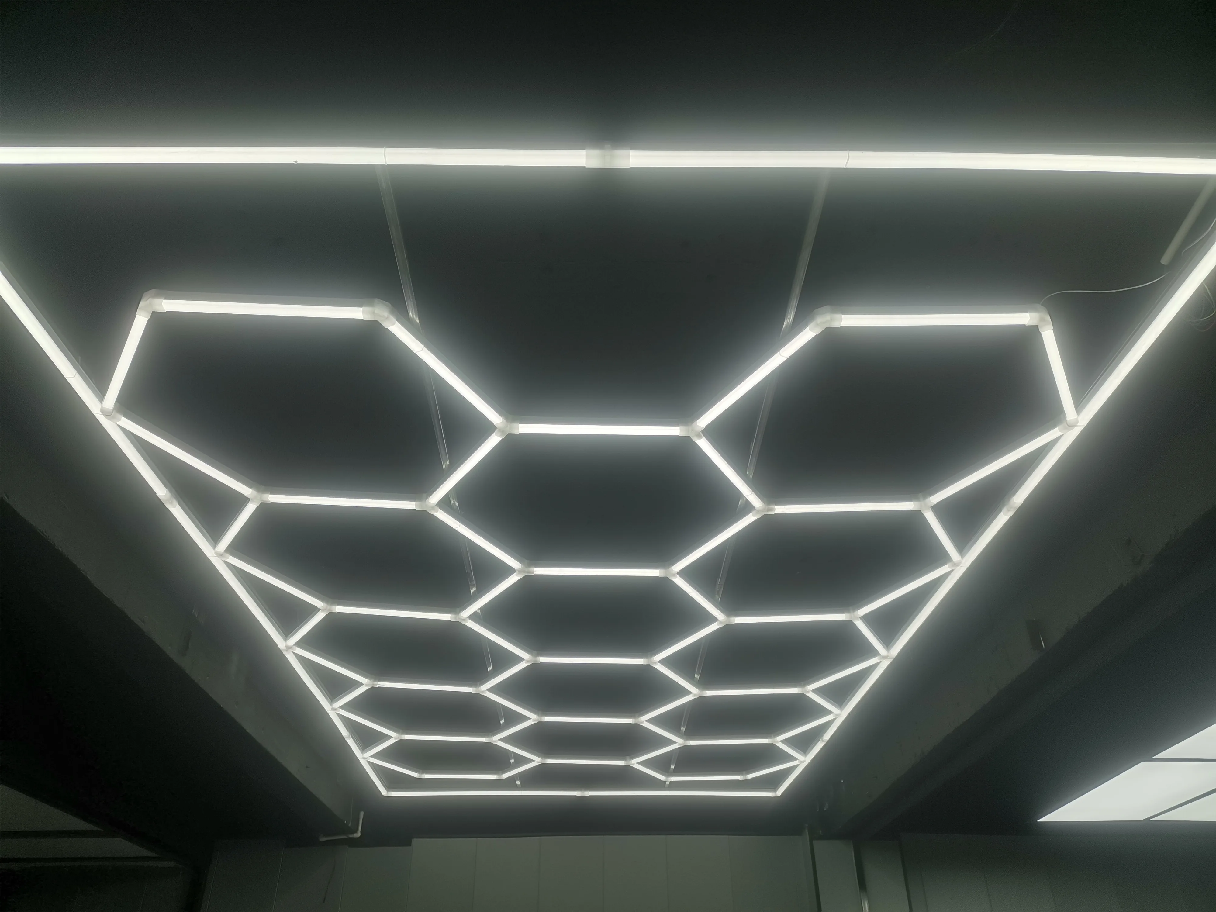Smart App Control Led Wood Lock Magnetic Hexagon Vehicle Detailing Garage Rgb Lights Magic Home