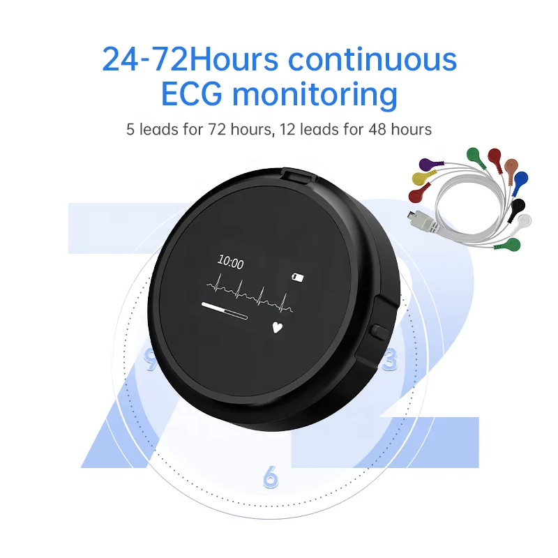 Dynamic ECG Systems 24 Hours Record ECG Holter CE Certificated 12 Leads