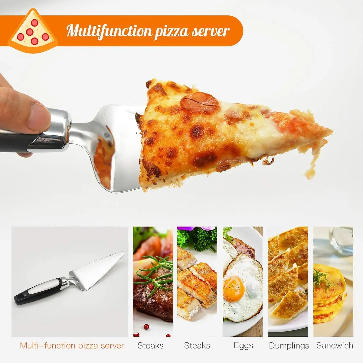 1pc Stainless Steel Dough Cutter, Chopper, Pizza, Bagels, Bread, Flatbread,  Pastry, Noodles, Non-slip Grip Handle And Updated Smooth Blade