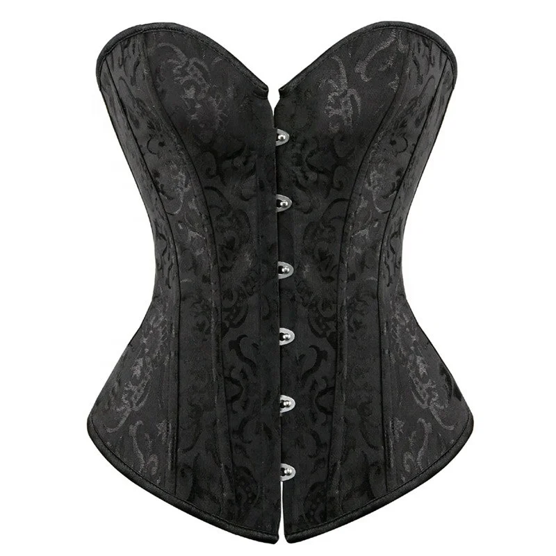 Brocade Full Over Bust Real Steel Bones Lace Up Top Amazon Treading Plus Size High Quality Corset For Women And Girls Buy High Quality Girls In Girdles Corsets Black Plus Size Long