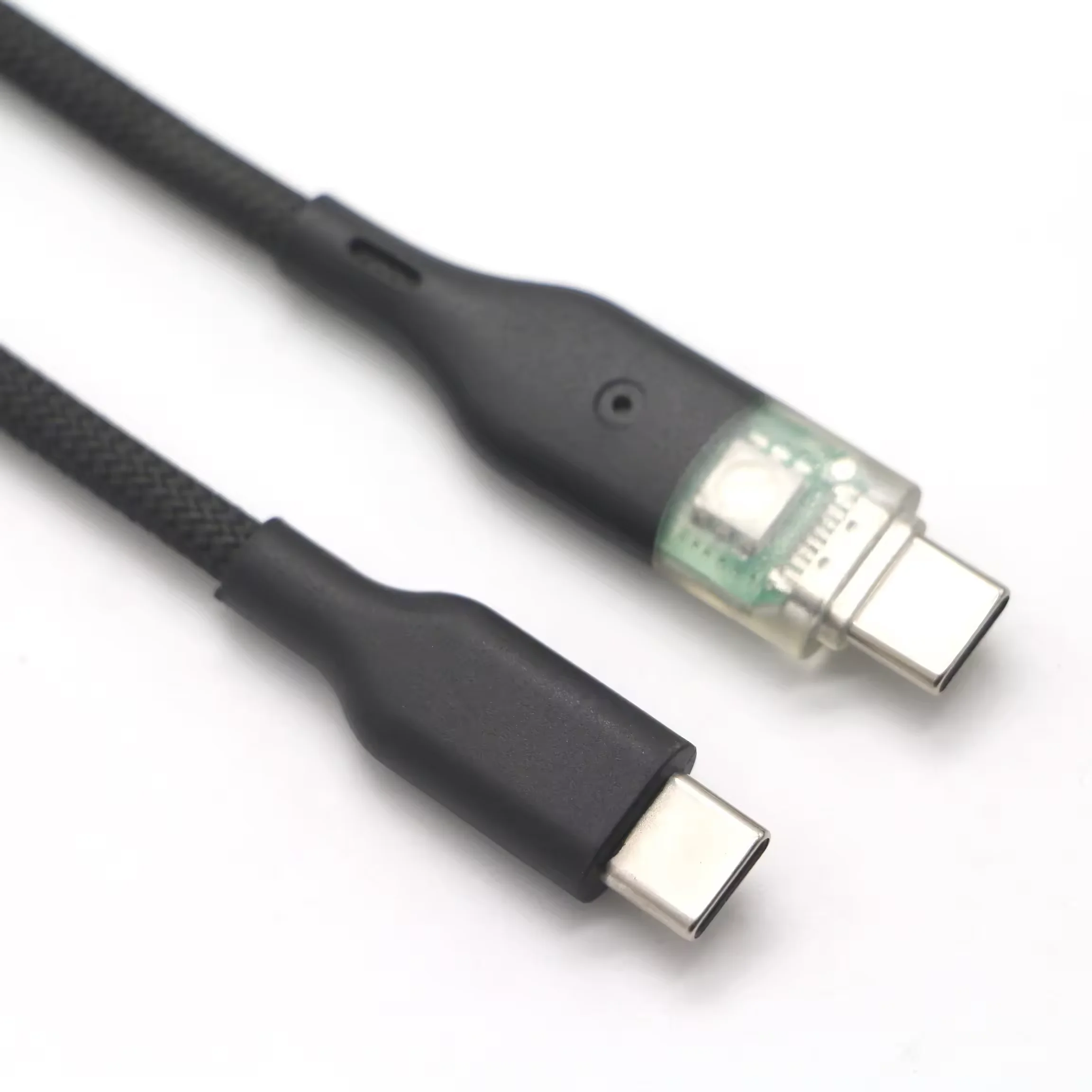 Nylon Braided LED Light With Voice Control Fast Charging Data