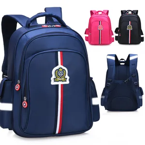 New Arrival Sac Au dos Ecole Mochilas Reflective Strip Plain School Backpack Children School Bag