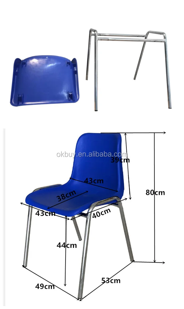 Modern Study Desk with Stackable Chair Tablet Pad