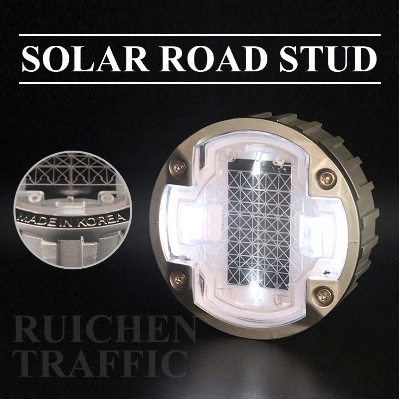 New Smart Zebra Crossing Embedded LED Underground Crosswalk  Buried Traffic Light Solar Road Stud
