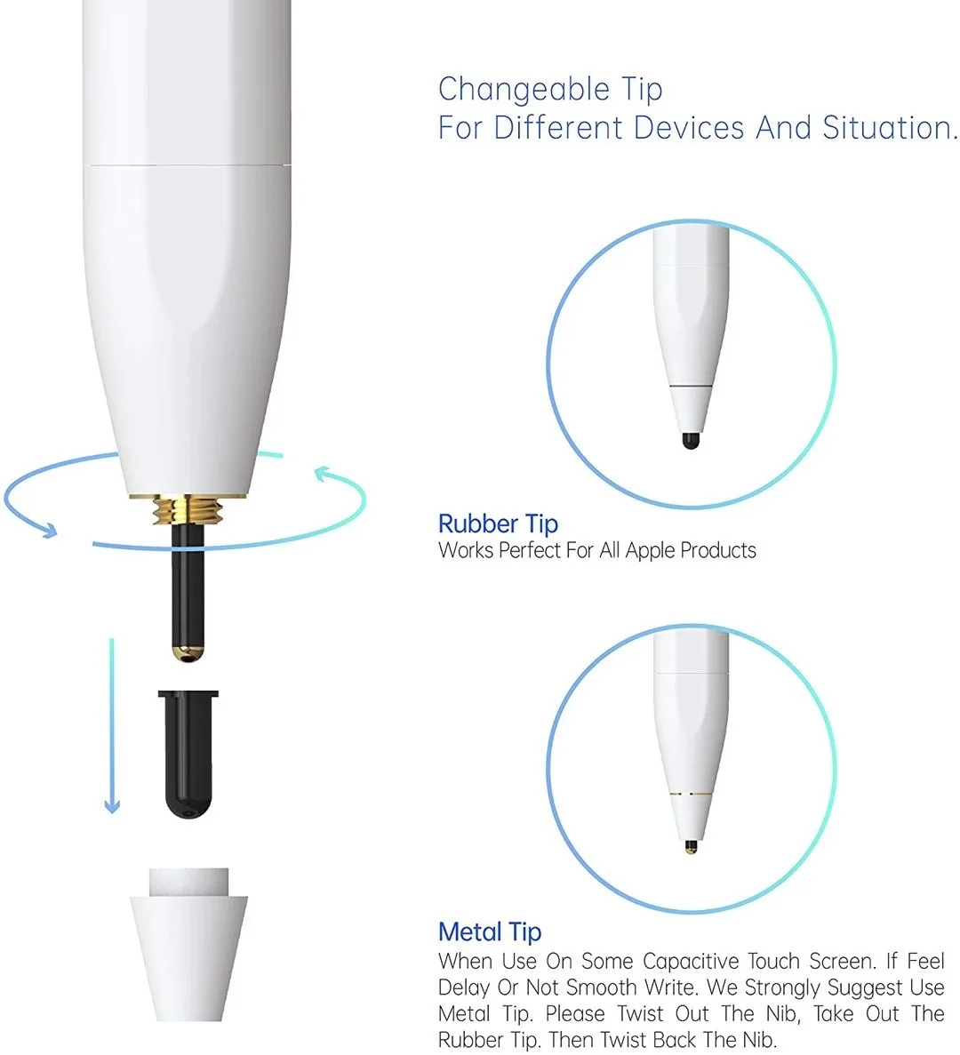 
 Высокочувствительный активный стилус для iPad Apple Pencil, совместимый с сенсорным экраном IOS, Windows, после отказа от 2018  