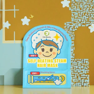 Wholesale Private Label Organic Hair Repair Steam Mask with Hyaluronic Acid & Hair Mask Cap Frizzy Silky 8 Minutes OEM/ODM