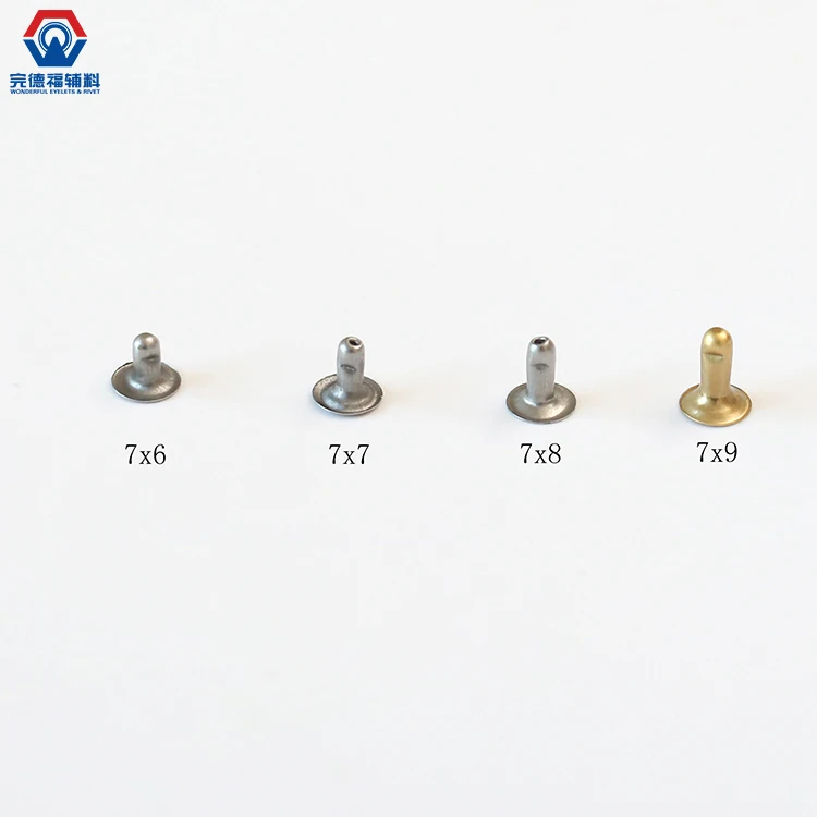 Rivet Stainless Steel Flat Head Semi-hollow Brass Deep Hole Half ...