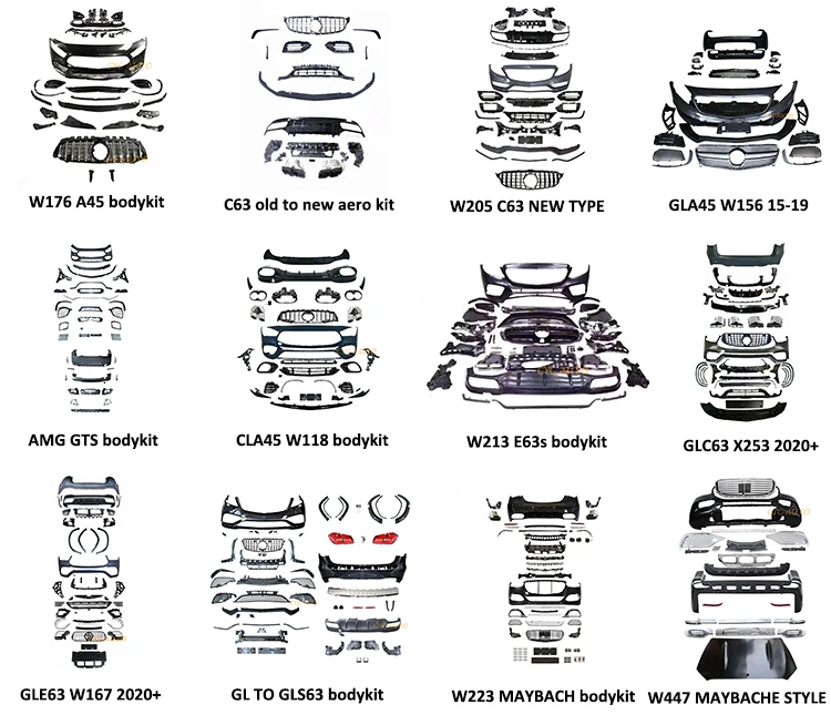 W203 Tuning Facelift Diamond Style Front Bumper Grille for Mercedes Benz C CLASS 2002 2003 2004 2005 2006  2007 C180 C200 C250