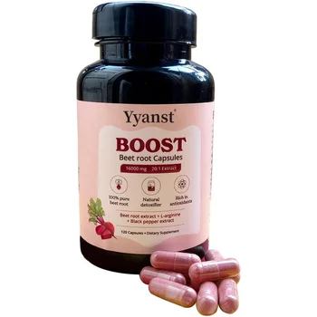 OEM/ODM Vegan 16000mg Beet Root Extract Capsules Boost Immunity Enhance Body Endurance Beet Root Capsules