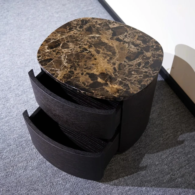 Hotel Villas: Modern, Minimalist Marble Countertops, Smoked Veneer, Solid Wood Sideboards, Bedside Tables