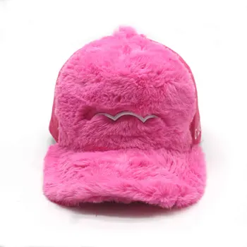 Wholesale Custom Y2K Furry Rabbit Hair Fur Baseball Cap  display picture 2