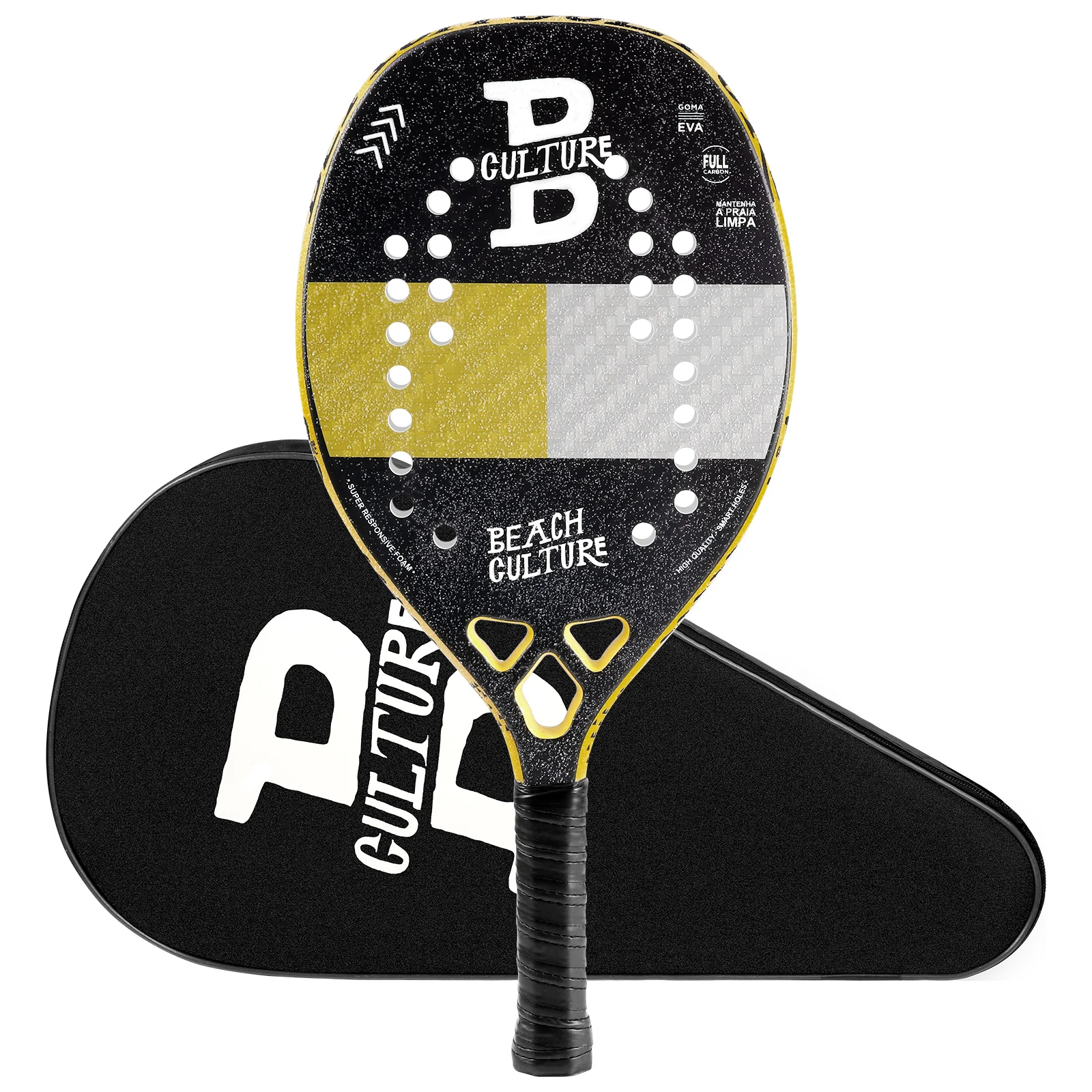 Beach Tennis Paddle Racket With Full Carbon,3k,12k,Kevlar Materials ...