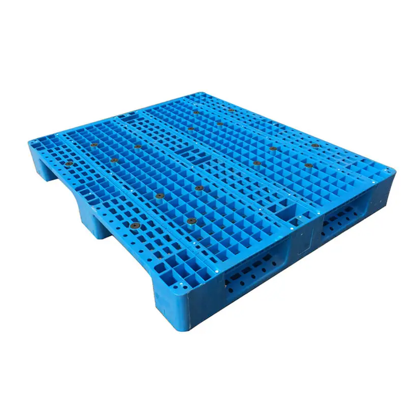 Industrial Heavy Duty Steel Reinforced Warehouse Storage Four Way Entry Durable HDPE Euro Plastic Pallets