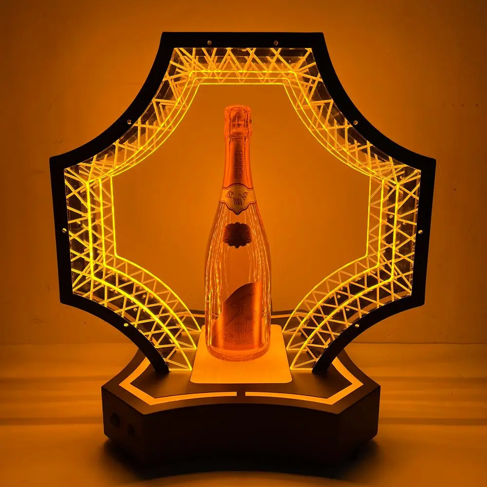 Custom Rechargeable Led Acrylic Bottle Presenter Display Base Bar Nightclub  Wine Champagne Vip Bottle Presenter Display Rack - Buy Bottle