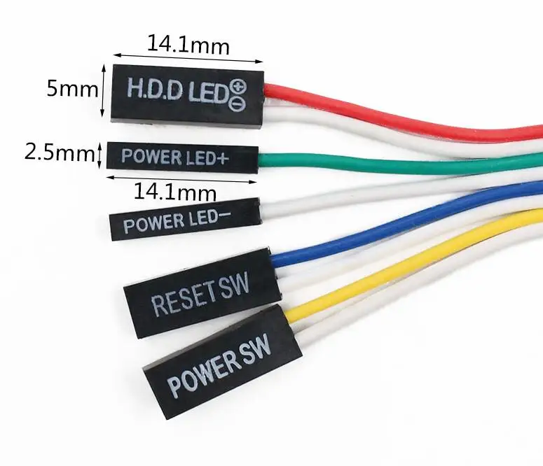 R02 50 Cm COMPUTER PC Reset SW Taster Power Off Pulsante Pulsante - Foto 2