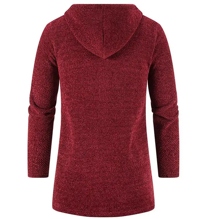 Winter Men Plush Coat With Hooded Warm Sleeve Cardigan Thick Big Size Casual Jacket Man Long Parka_voghion.com