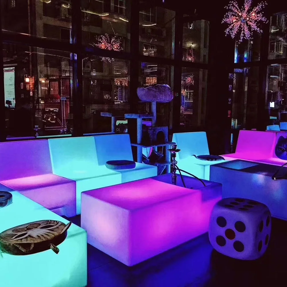 Outdoor Indoor Modern Plastic Illuminated Led Sofa Chair 16 Colors Changing  Bar Party Event Led Light Sofas For Nightclubs - Buy Sofas For  Nightclubs,Light Up Sofa,Bar Sofa Night Club Product on Alibaba.com