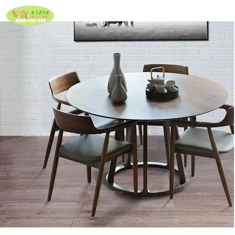 Prezzo di fabbrica di legno ristorante tavolo da pranzo rotondo antico  disegno di mobili in legno tavolino rotondo - Main Image