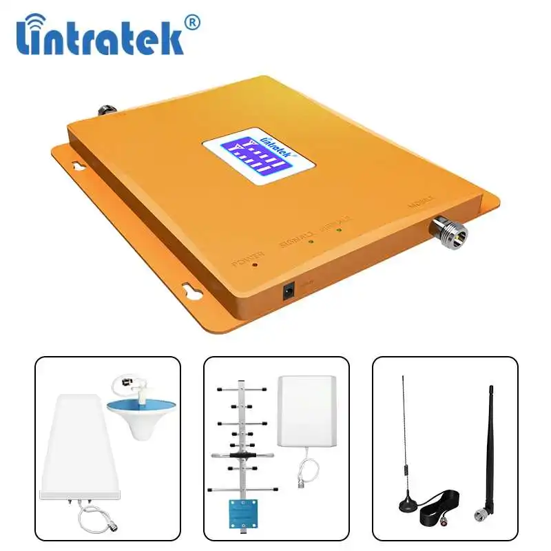 LINTRATEK Factory Price 900/1800/2100 Mhz dual-band Mobile Phone 2g/3g/4g  Signal Booster/Repeater