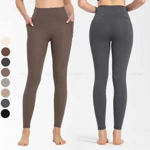 Wholesale Elastic Waist Yoga Wear Butt Lifting Pocket Leggings High Waist Summer Sport Gym Tights Leggings for Women with Pocket