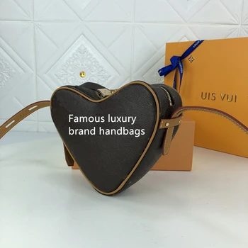 Designer Handbags Famous Brands Bags For Women Luxury Heart Shape Messenger Bag Ladies Brand Purse