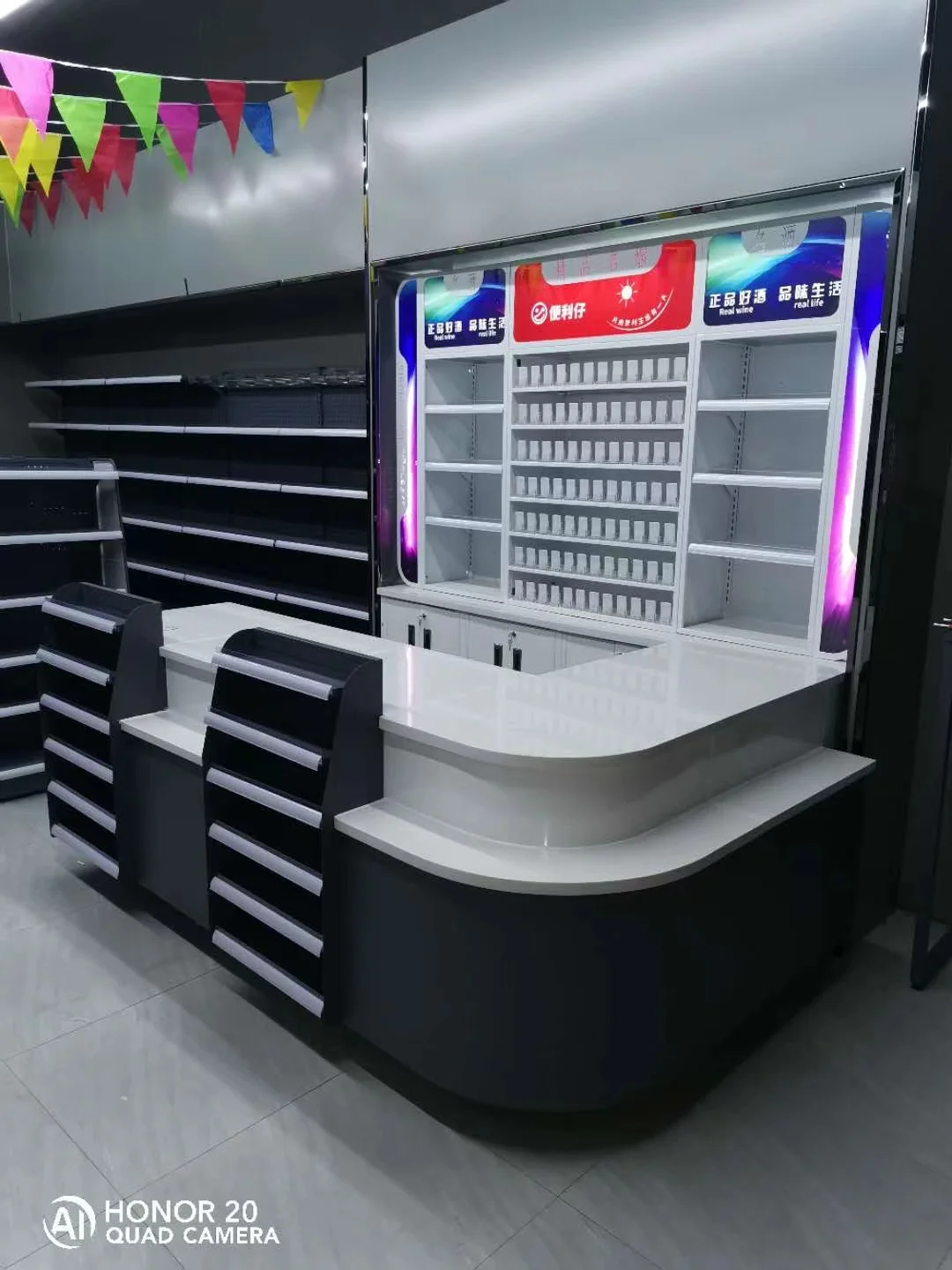 Metal Cash Counter Table Design in Shops