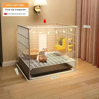 Transparent Large Automatic Cleaning Rabbit Cage Indoor Pet Rabbit Nest House Ornament Household Plastic Pet Rabbit Box