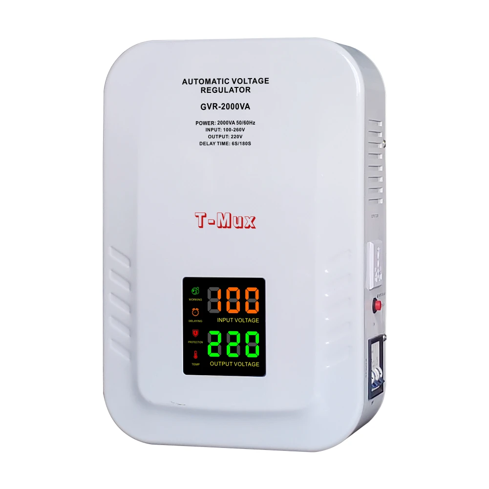 2000VA Single Phase Wall Mounted Ac Auto Stabilizer Voltage Regulator for Washing Machine