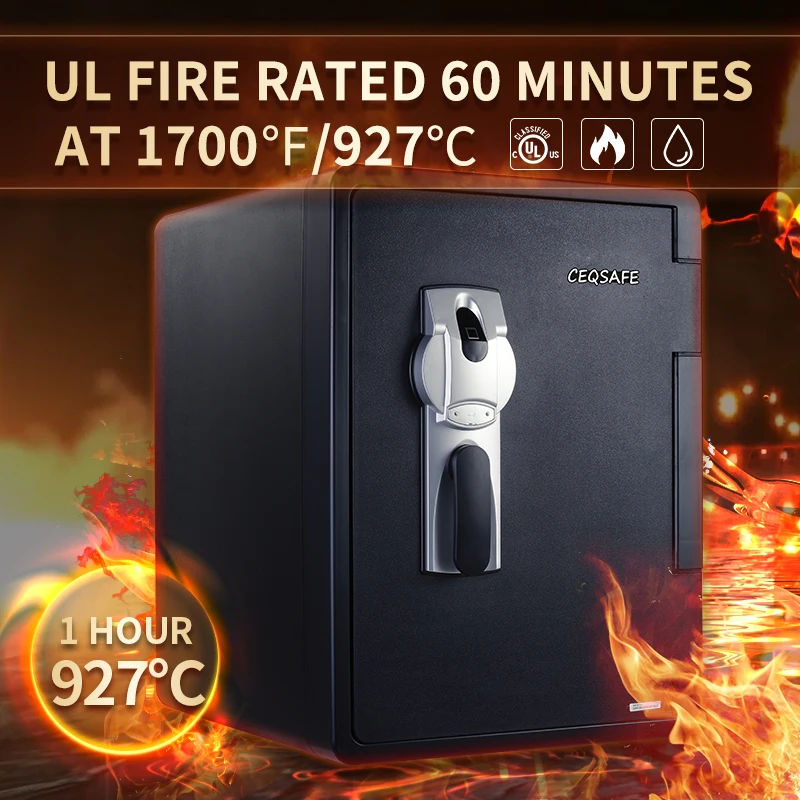 CEASAFE Waterproof Cabinet Electronic Digital Password Safe Deposit Box for Money Fireproof Safe Box