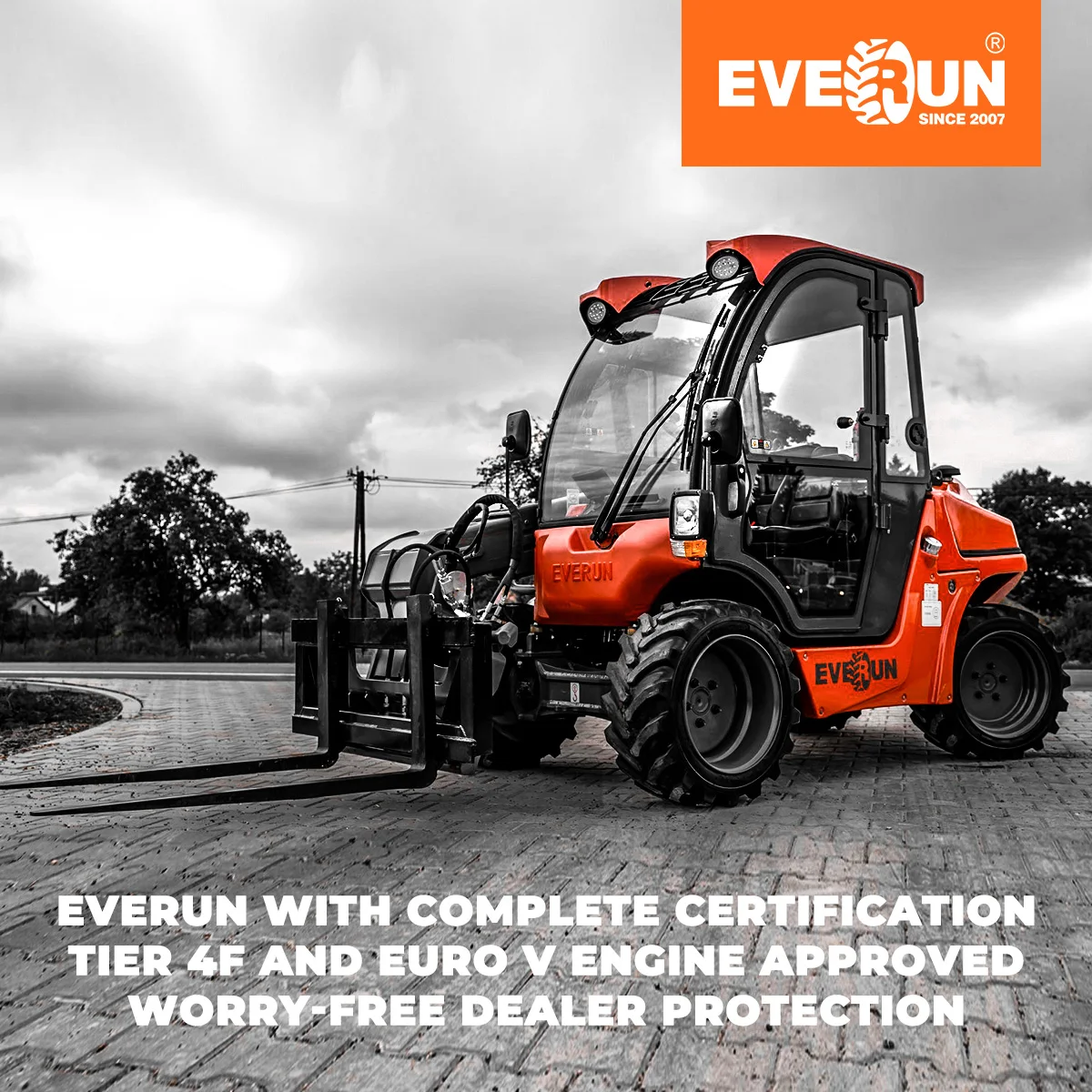 Everun CE 1.4ton Good Performance Machine ERT1500 Multifunction Telehandler Forklift Telescopic Radlader Wheel Loader