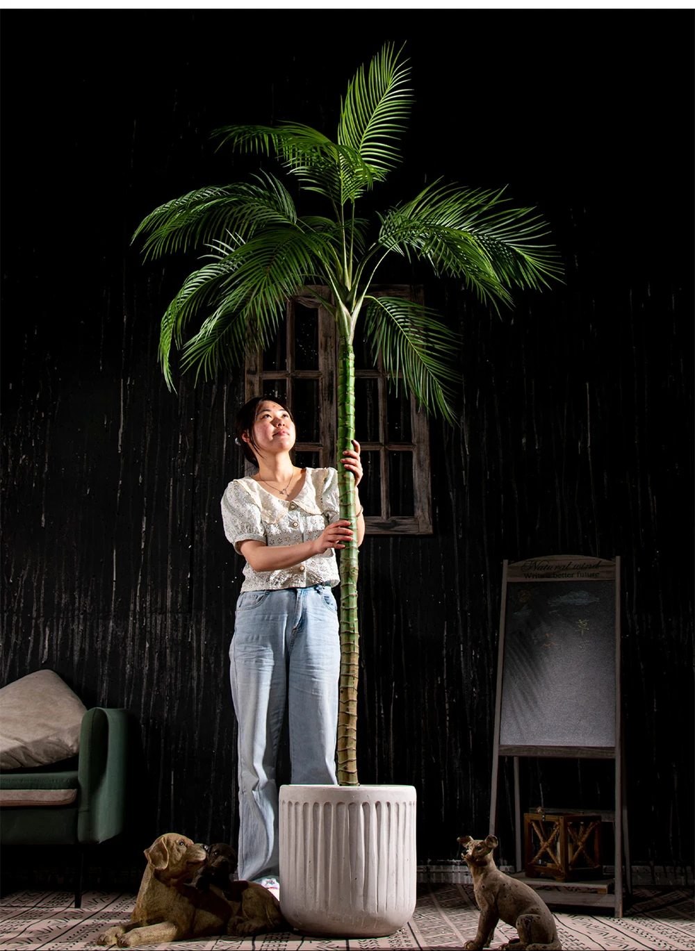 Creative Plastic Artificial Plant Tree Type Indoor Artificial Tree for Home Decorative Artificial Plants Birthday Home Decor factory