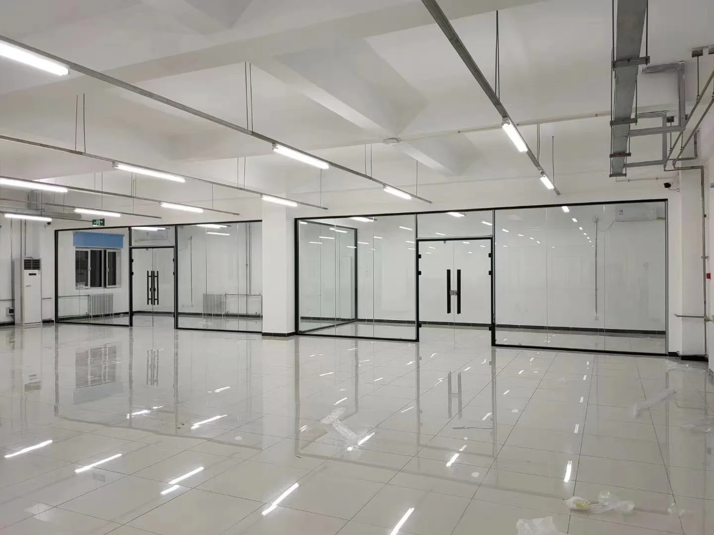 modern design fully transparent office partition-3