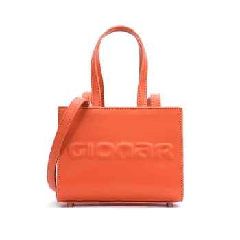 Custom Logo Fashion Designer Orange Vegan Leather Crossbody Bag Women Handbags for women luxury 2022