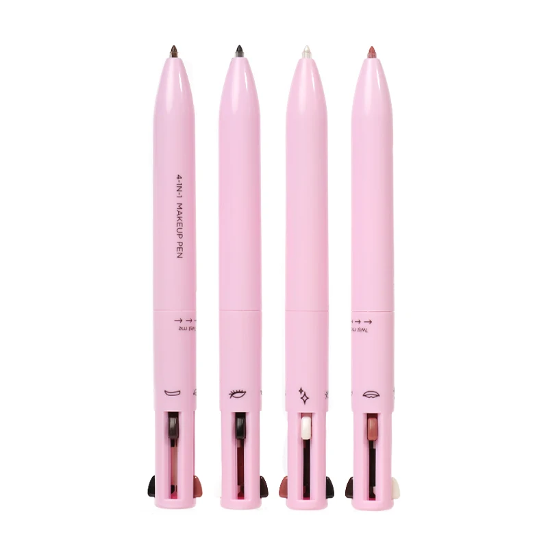 Private Label Beauty Multifunction Highlighter Eyebrows Lipstick Eyeliner Make up Pen Pal Waterproof 4 in 1 Makeup Pen