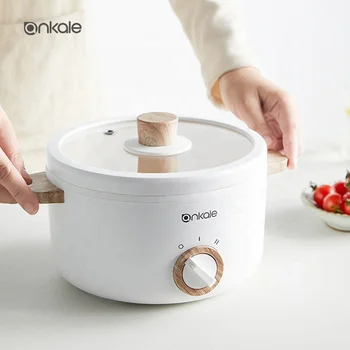 Ankale Classical Design Top Sell 1.5L/2.5L/3.0L Electric cooking pot with 304ss steamer multi-purpose electrical cookware
