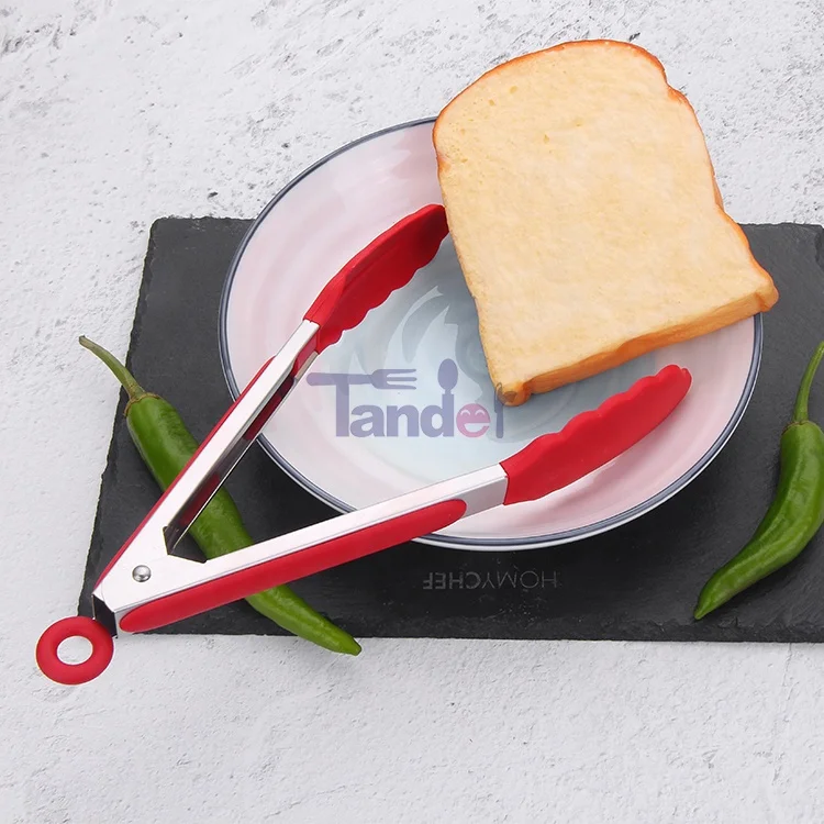 
Оптовая продажа, черный, красный легко чистящий набор кухонных инструментов, 10 шт., набор кухонной силиконовой утвари 