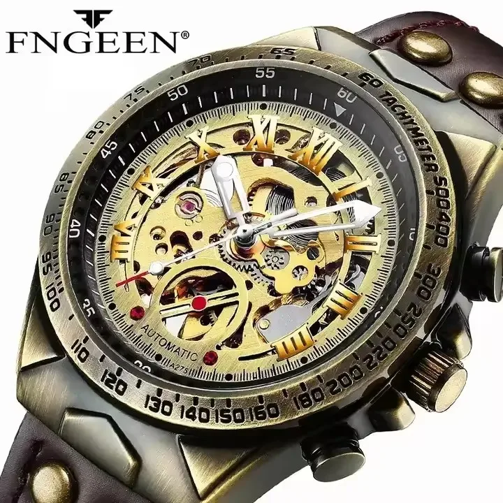 30m Waterproof Retro Skeleton Automatic Men's Watch