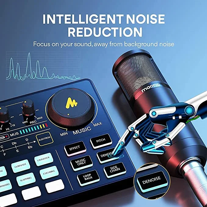 MAONO CASTER Sound Card - Professional Podcast Audio Interface
