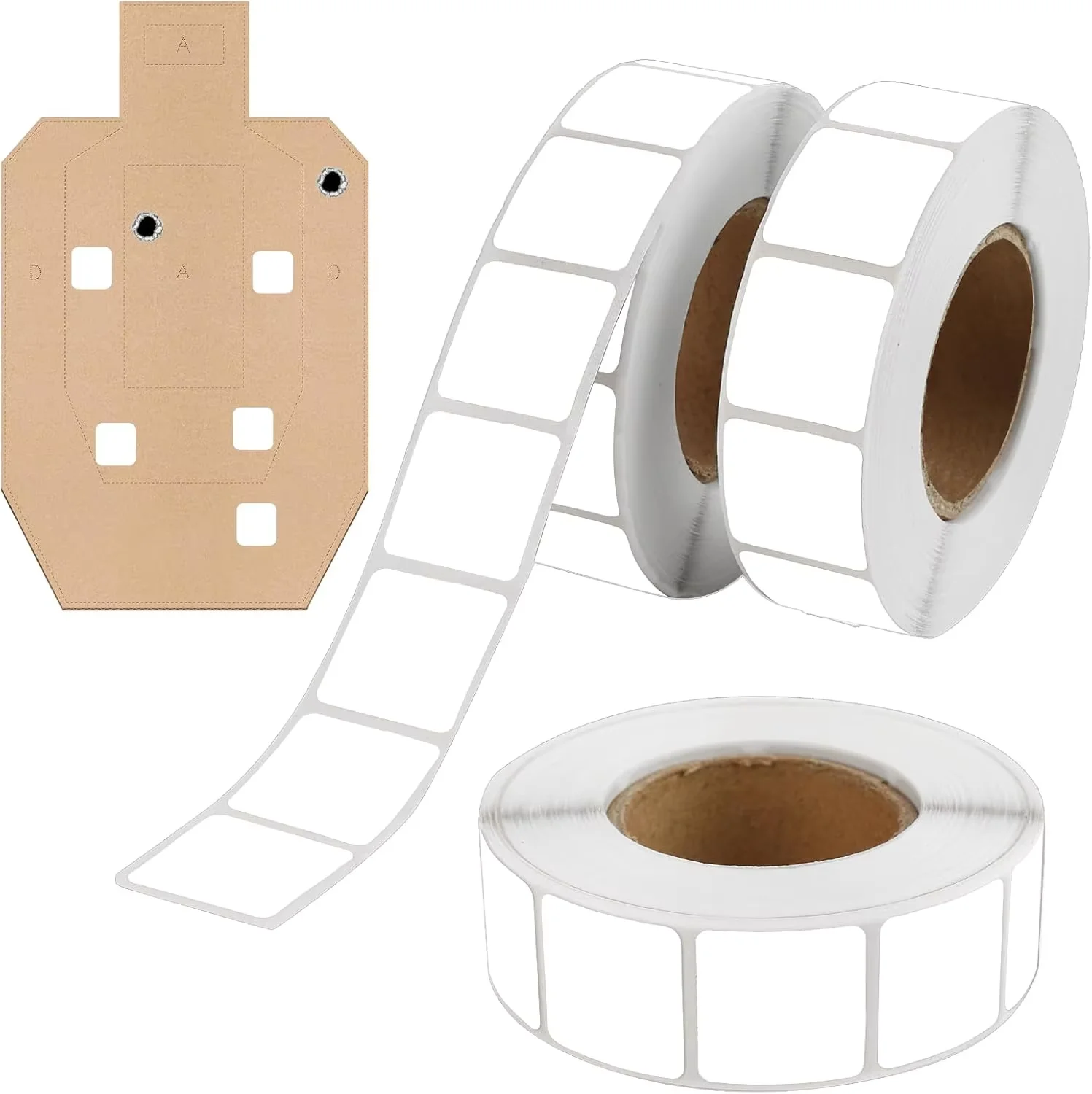 19 мм 2000 шт./рулон белые/черные/коричневые крафт круглые этикетки бумажные наклейки для стрельбы