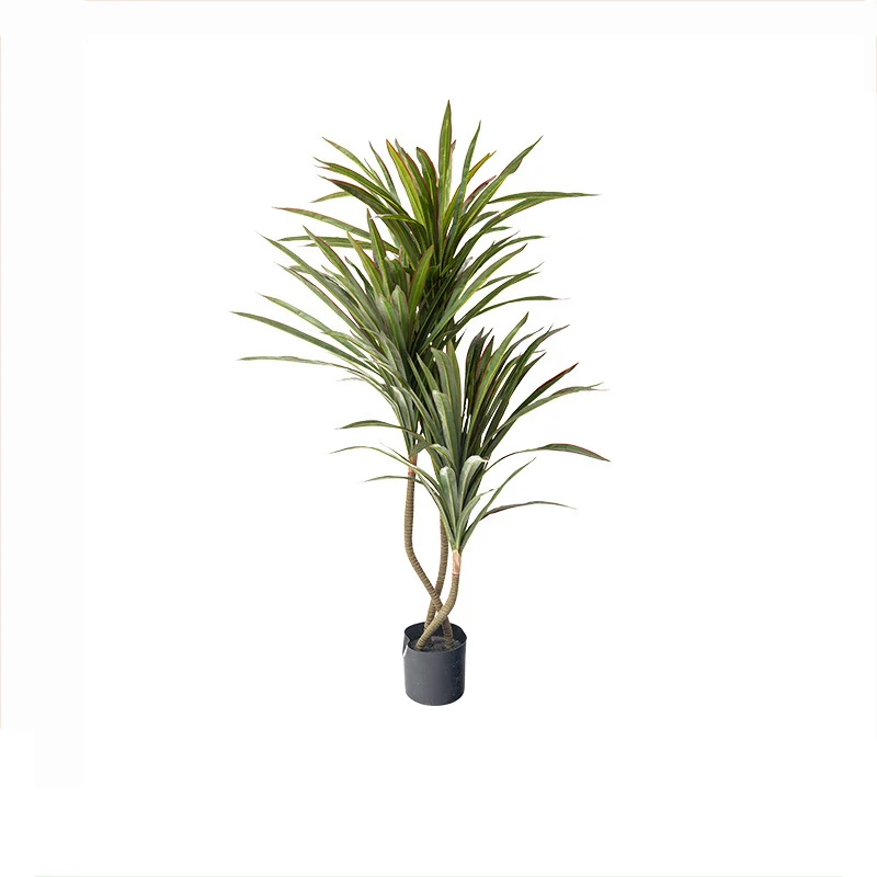 PZ10 Quality Assurance Ecological Simulation Decoration Green Plant Sago Cycas Dracaena Artificial Office Plants With Pot