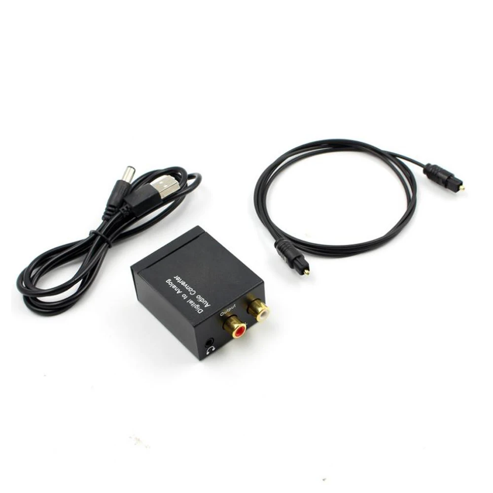 Optical Coaxial Toslink Digital to Analog Audio Converter Adapter RCA L/R 