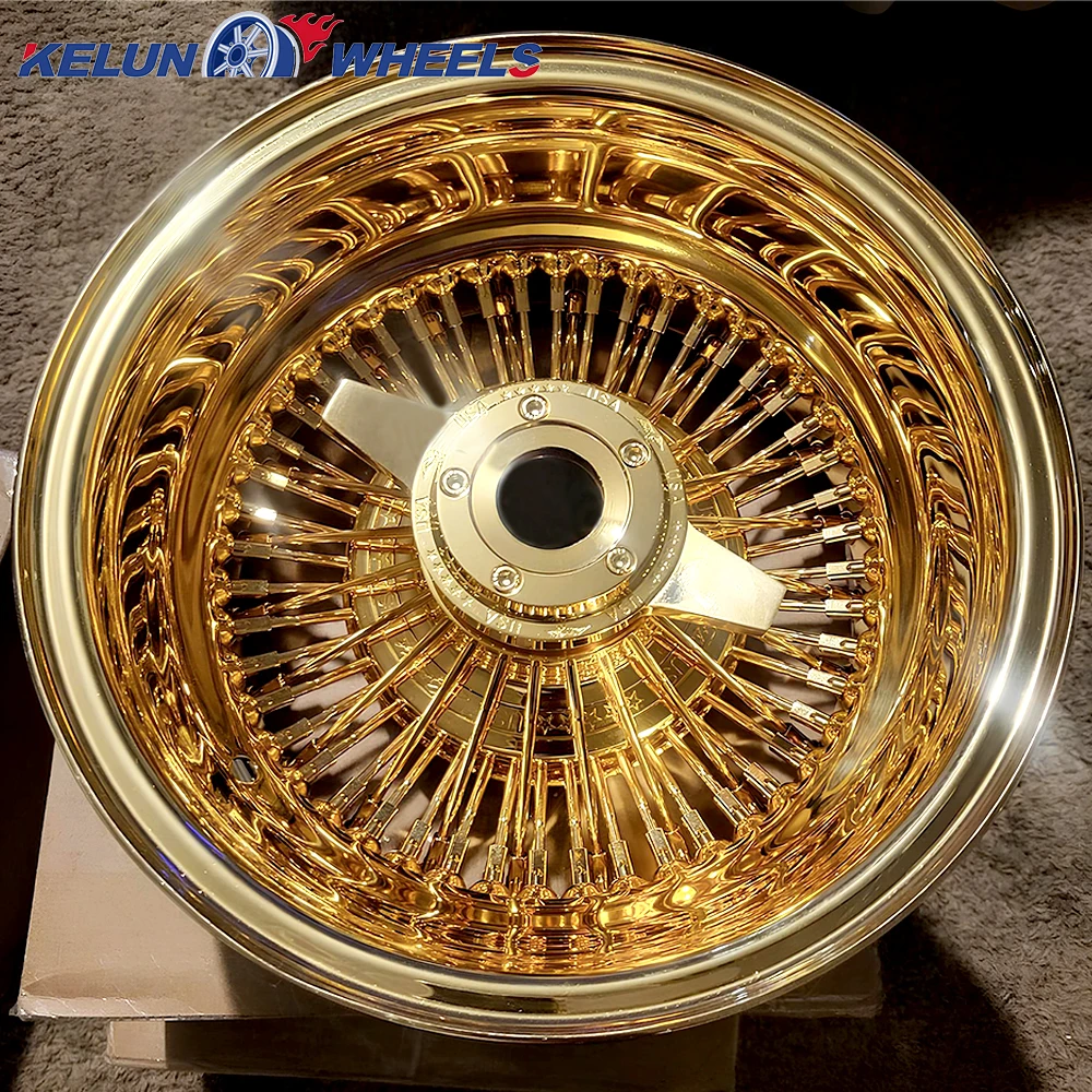 ローライダー 13x7 レブ 100 クロスレーススポーク オールゴールド 