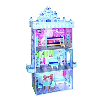 High quality Child Pretend Wooden happy family Doll House miniature Toy india With Furnitures