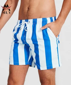 MLY High Quality Stripe Design Board Shorts&swim Trunks Men Shorts Men Swim Trunks