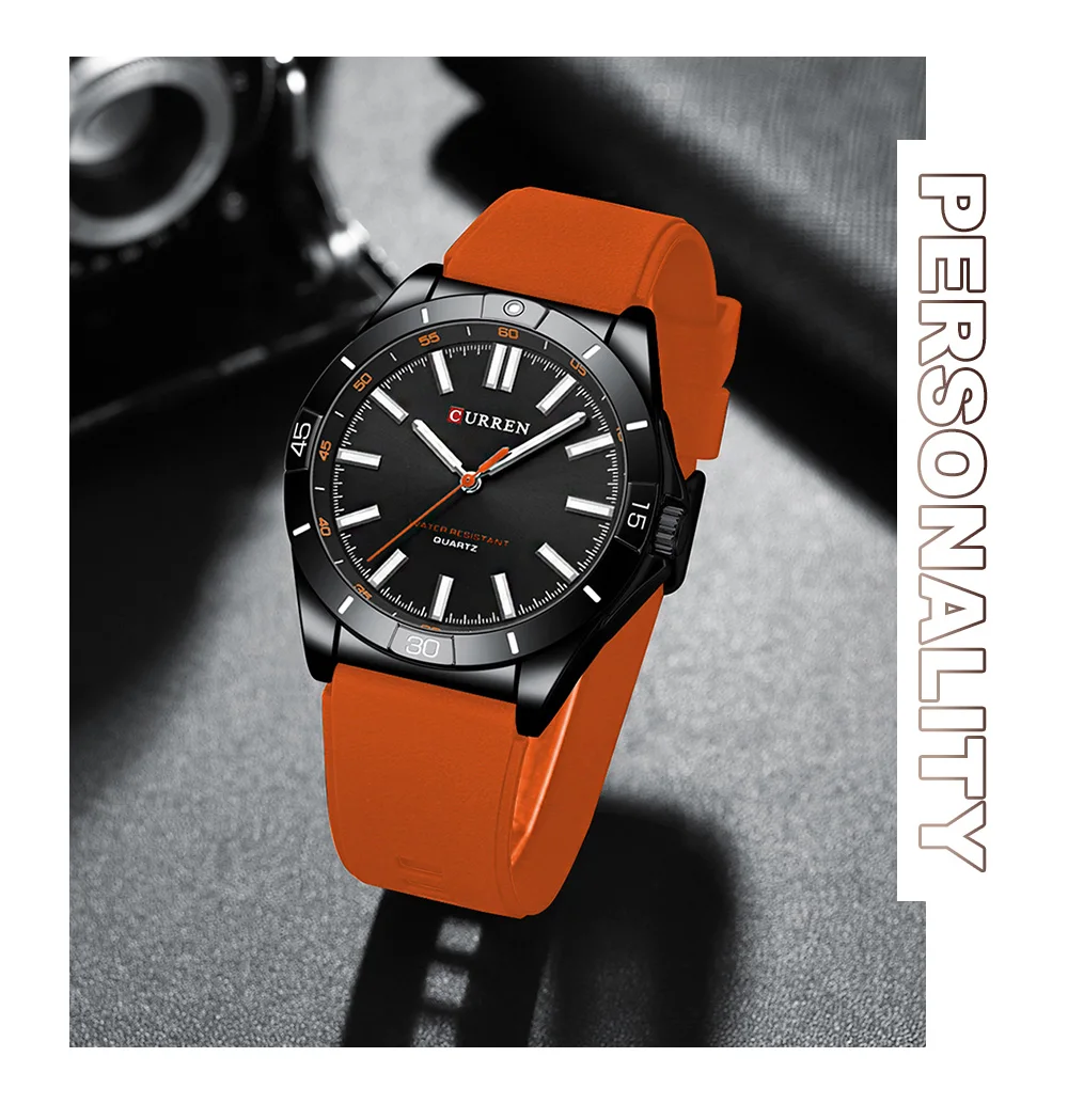 CURREN  8449 Brand Men's Fashion Watches Simple Sport Quartz Wristwatches  Business Casual Male Watch Relogio Masculino