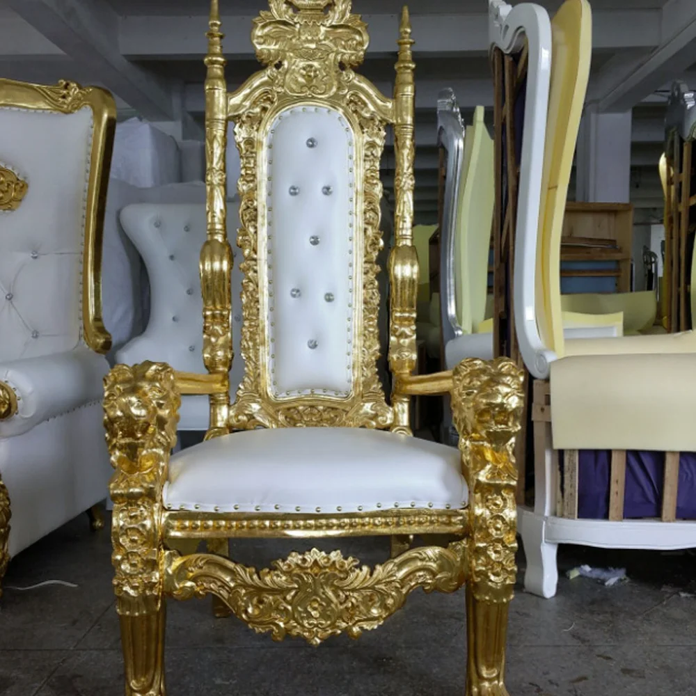 King And Queen High Back Cheaper Sliver Throne Chairs Bjflamingo