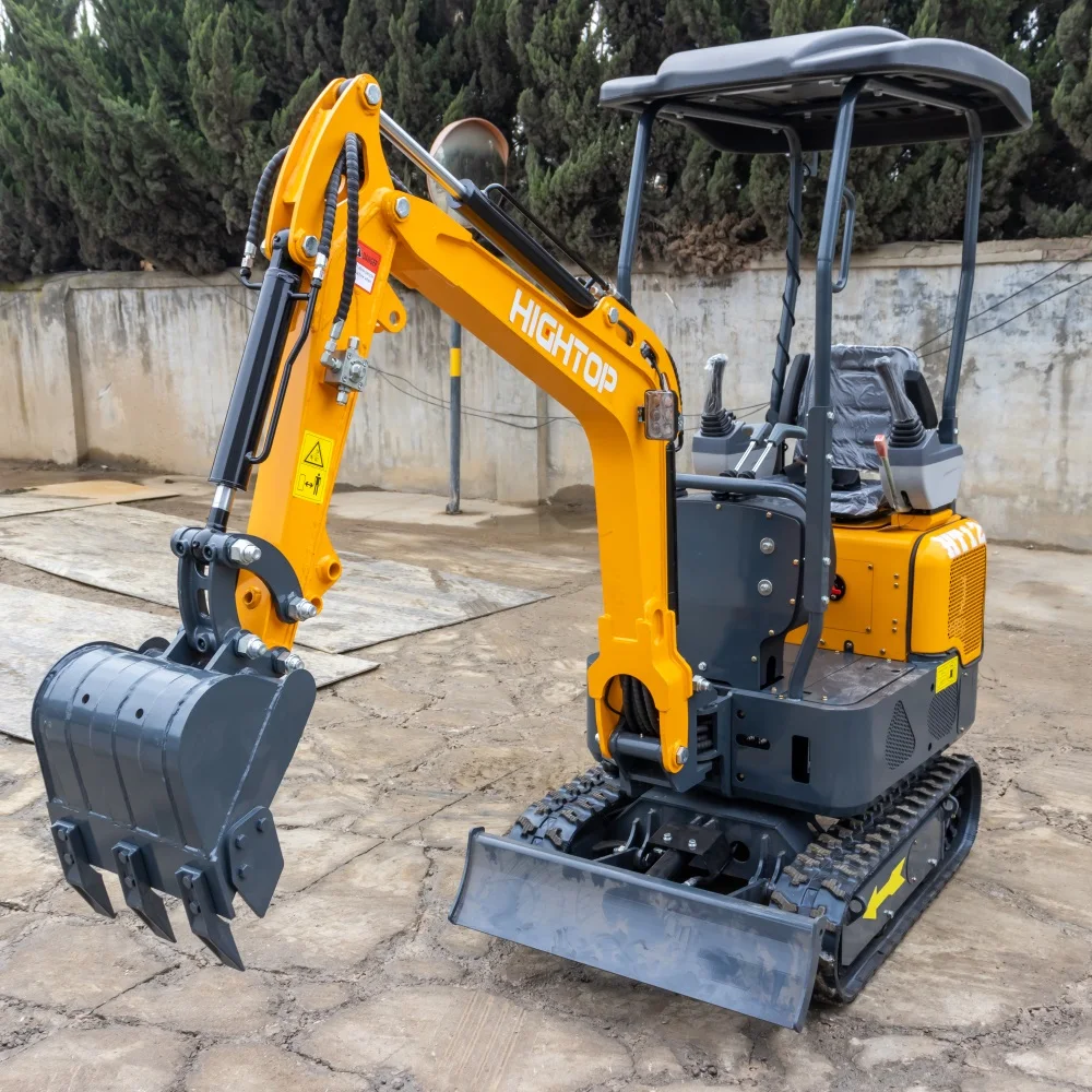 Хидравлична мултифункционална мини екскаваторна машина 1,2 тона малък микро гусеничен багер дигер земекопна техника мини екскаватор