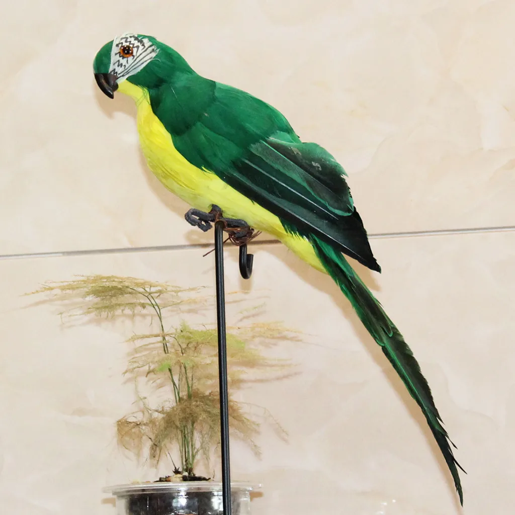 25cm Fake Parrot Artificial Birds Model Outdoor Home Garden Lawn Tree Decor 