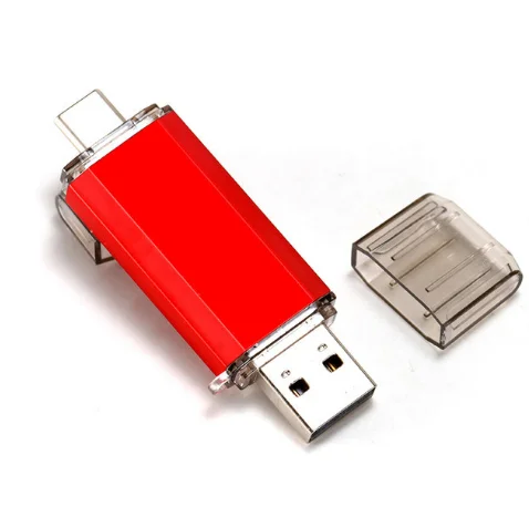 Wholesale 2.0 Type C USB Flash Drive Customizable 4GB to 128GB Memory Pen New U Disk with Metal Body