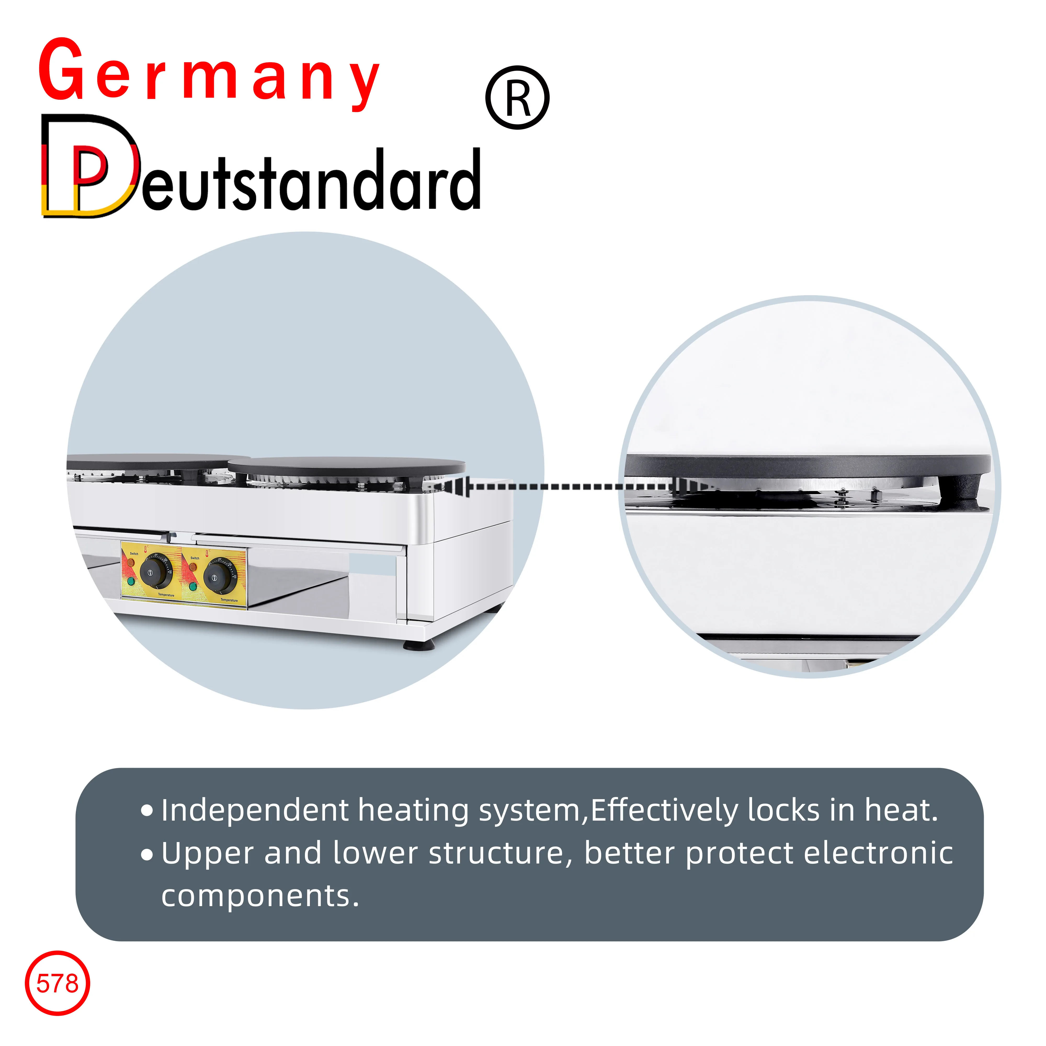 Germany Deustandard Commercial Crepe Maker Pancake Machine